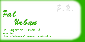 pal urban business card